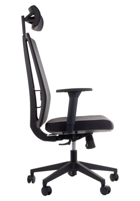 Fotel obrotowy ZN-807-B tk.30 czarny - krzesło biurowe do biurka - TILT, ZAGŁÓWEK Fotel obrotowy ZN-807-B tk.30 czarny - krzesło biurowe do biurka - TILT, ZAGŁÓWEK