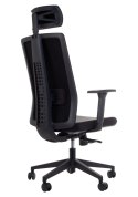 Fotel obrotowy ZN-807-B tk.30 czarny - krzesło biurowe do biurka - TILT, ZAGŁÓWEK Fotel obrotowy ZN-807-B tk.30 czarny - krzesło biurowe do biurka - TILT, ZAGŁÓWEK