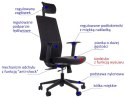 Fotel obrotowy ZN-807-B tk.30 czarny - krzesło biurowe do biurka - TILT, ZAGŁÓWEK Fotel obrotowy ZN-807-B tk.30 czarny - krzesło biurowe do biurka - TILT, ZAGŁÓWEK