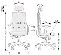 Fotel obrotowy ZN-807-B tk.30 czarny - krzesło biurowe do biurka - TILT, ZAGŁÓWEK