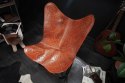 Invicta Interior INVICTA fotel BUTTERFLY jasnobrązowy - skóra naturalna, czarny stelaż