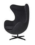King Home Fotel EGG CLASSIC BLACK ciemny szary.5 - wełna, podstawa czarna King Home Fotel EGG CLASSIC BLACK ciemny szary.5 - wełna, podstawa czarna