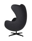 King Home Fotel EGG CLASSIC BLACK ciemny szary.5 - wełna, podstawa czarna King Home Fotel EGG CLASSIC BLACK ciemny szary.5 - wełna, podstawa czarna