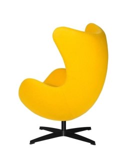 King Home Fotel EGG CLASSIC BLACK żółty słoneczny.36 - wełna, podstawa czarna