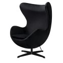 King Home Fotel EGG CLASSIC VELVET BLACK czarny - welur, podstawa czarna King Home Fotel EGG CLASSIC VELVET BLACK czarny - welur, podstawa czarna