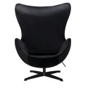 King Home Fotel EGG CLASSIC VELVET BLACK czarny - welur, podstawa czarna King Home Fotel EGG CLASSIC VELVET BLACK czarny - welur, podstawa czarna