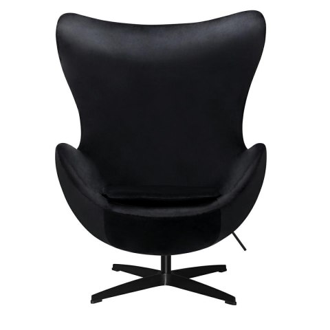 King Home Fotel EGG CLASSIC VELVET BLACK czarny - welur, podstawa czarna King Home Fotel EGG CLASSIC VELVET BLACK czarny - welur, podstawa czarna