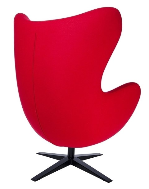 King Home Fotel EGG SZEROKI BLACK czerwony.1 - wełna, podstawa czarna King Home Fotel EGG SZEROKI BLACK czerwony.1 - wełna, podstawa czarna