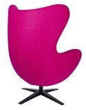 King Home Fotel EGG SZEROKI BLACK fuksja.11 - wełna, podstawa czarna King Home Fotel EGG SZEROKI BLACK fuksja.11 - wełna, podstawa czarna