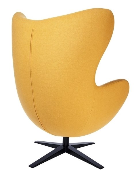 King Home Fotel EGG SZEROKI BLACK musztardowy.13 - wełna, podstawa czarna King Home Fotel EGG SZEROKI BLACK musztardowy.13 - wełna, podstawa czarna