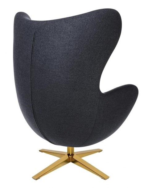 King Home Fotel EGG SZEROKI GOLD ciemny szary.27 - wełna, podstawa złota King Home Fotel EGG SZEROKI GOLD ciemny szary.27 - wełna, podstawa złota