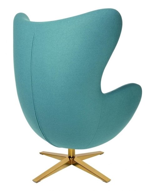 King Home Fotel EGG SZEROKI GOLD turkusowy.12 - wełna, podstawa złota King Home Fotel EGG SZEROKI GOLD turkusowy.12 - wełna, podstawa złota