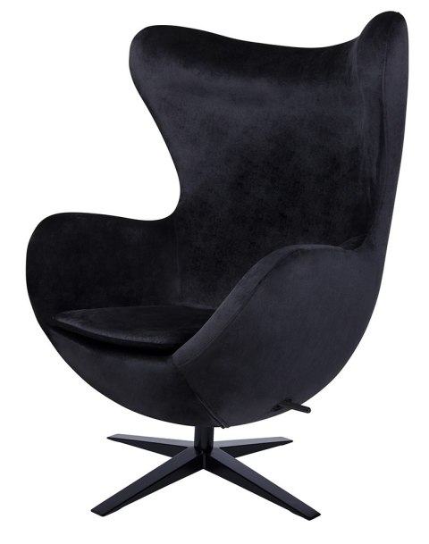 King Home Fotel EGG SZEROKI VELVET BLACK czarny.50 - welur, podstawa czarna King Home Fotel EGG SZEROKI VELVET BLACK czarny.50 - welur, podstawa czarna