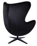 King Home Fotel EGG SZEROKI VELVET BLACK czarny.50 - welur, podstawa czarna King Home Fotel EGG SZEROKI VELVET BLACK czarny.50 - welur, podstawa czarna