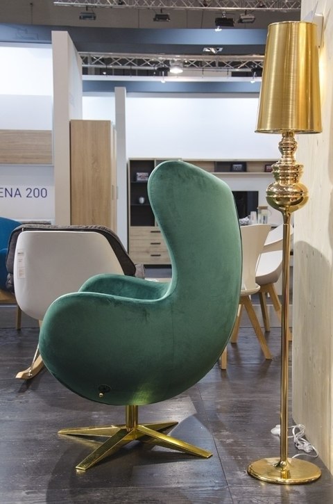 King Home Fotel EGG SZEROKI VELVET GOLD ciemny zielony.18 - welur, podstawa złota King Home Fotel EGG SZEROKI VELVET GOLD ciemny zielony.18 - welur, podstawa złota