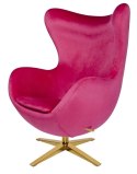 King Home Fotel EGG SZEROKI VELVET GOLD fuksja.33 - welur, podstawa złota King Home Fotel EGG SZEROKI VELVET GOLD fuksja.33 - welur, podstawa złota