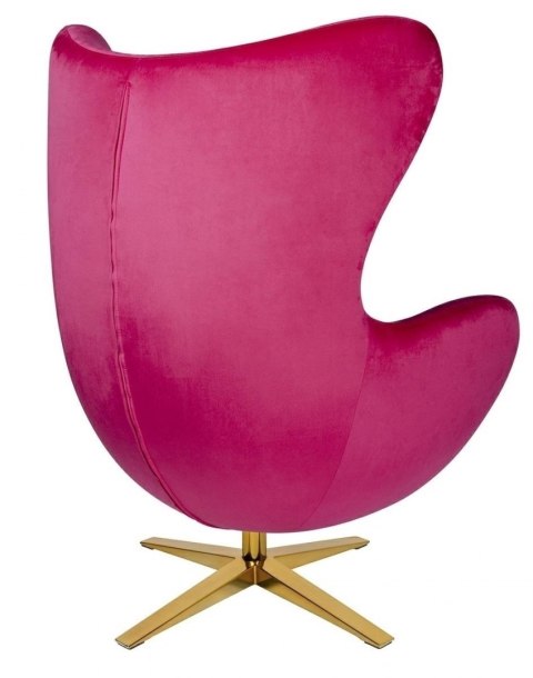 King Home Fotel EGG SZEROKI VELVET GOLD fuksja.33 - welur, podstawa złota King Home Fotel EGG SZEROKI VELVET GOLD fuksja.33 - welur, podstawa złota