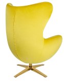 King Home Fotel EGG SZEROKI VELVET GOLD żółty.20 - welur, podstawa złota King Home Fotel EGG SZEROKI VELVET GOLD żółty.20 - welur, podstawa złota