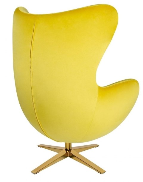 King Home Fotel EGG SZEROKI VELVET GOLD żółty.20 - welur, podstawa złota King Home Fotel EGG SZEROKI VELVET GOLD żółty.20 - welur, podstawa złota