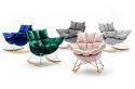 King Home Fotel bujany tapicerowan SWING VELVET jasny róż z poduszką odpinaną korpus metal stelaż stal miedziany drewniane płozy King Home Fotel bujany tapicerowan SWING VELVET jasny róż z poduszką odpinaną korpus metal stelaż stal miedziany drewniane płozy