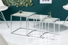 Invicta Interior INVICTA Zestaw stolików ELEMENTS szkło - imitacja marmuru