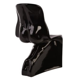 King Home Krzesło HER czarne - włókno szklane lakierowane