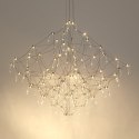 King Home Lampa wisząca CONSTELATION 100 - LED, stal szczotkowana wykończona dekoracyjnymi kryształkami
