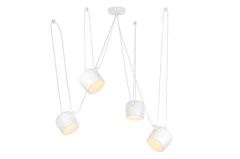 King Home Lampa wisząca EYE 4 biała - LED, aluminium możliwość rozmieszczenia reflektorów w różnych odległościach od siebie