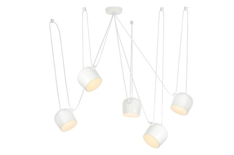 King Home Lampa wisząca EYE 5 biała - LED, aluminium King Home Lampa wisząca EYE 5 biała - LED, aluminium