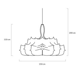 King Home Lampa wisząca RAGNATELA 150 biała - kompozyt