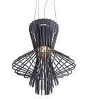 King Home Lampa wisząca STRAW szara - stal węglowa King Home Lampa wisząca STRAW szara - stal węglowa