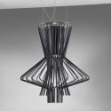 King Home Lampa wisząca STRAW szara - stal węglowa King Home Lampa wisząca STRAW szara - stal węglowa