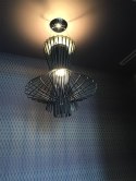 King Home Lampa wisząca STRAW szara - stal węglowa King Home Lampa wisząca STRAW szara - stal węglowa