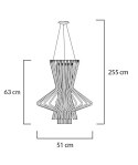 King Home Lampa wisząca STRAW szara - stal węglowa King Home Lampa wisząca STRAW szara - stal węglowa
