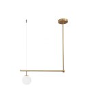 Lampa wisząca ASTRA 1 antyczny mosiądz - metal, szkło Lampa wisząca ASTRA 1 antyczny mosiądz - metal, szkło
