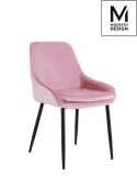 Modesto Design MODESTO krzesło CLOVER pudrowy róż - welur, metal Modesto Design MODESTO krzesło CLOVER pudrowy róż - welur, metal
