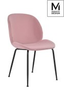 Modesto Design MODESTO krzesło SCOOP pudrowy róż - welur, metal Modesto Design MODESTO krzesło SCOOP pudrowy róż - welur, metal