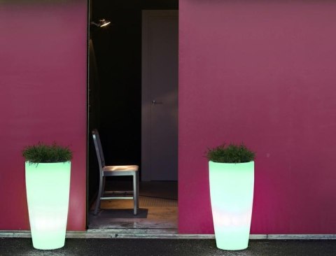 New Garden NEW GARDEN donica BAMBU 70 C biała - LED New Garden NEW GARDEN donica BAMBU 70 C biała - LED