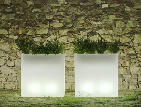 New Garden NEW GARDEN donica JUNCO 80 C biała - LED New Garden NEW GARDEN donica JUNCO 80 C biała - LED