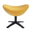 King Home Podnóżek EGG SZEROKI BLACK musztardowy.13 - wełna, podstawa czarna King Home Podnóżek EGG SZEROKI BLACK musztardowy.13 - wełna, podstawa czarna