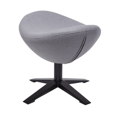 King Home Podnóżek EGG SZEROKI BLACK szary.18 - wełna, podstawa czarna King Home Podnóżek EGG SZEROKI BLACK szary.18 - wełna, podstawa czarna