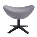 King Home Podnóżek EGG SZEROKI BLACK szary.18 - wełna, podstawa czarna King Home Podnóżek EGG SZEROKI BLACK szary.18 - wełna, podstawa czarna