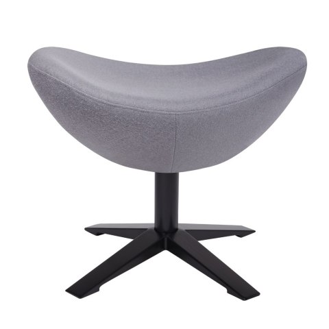 King Home Podnóżek EGG SZEROKI BLACK szary.18 - wełna, podstawa czarna King Home Podnóżek EGG SZEROKI BLACK szary.18 - wełna, podstawa czarna