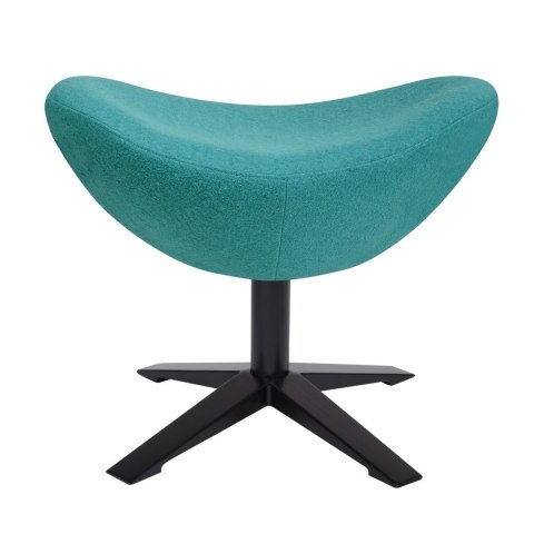 King Home Podnóżek EGG SZEROKI BLACK turkusowy.12 - wełna, podstawa czarna King Home Podnóżek EGG SZEROKI BLACK turkusowy.12 - wełna, podstawa czarna