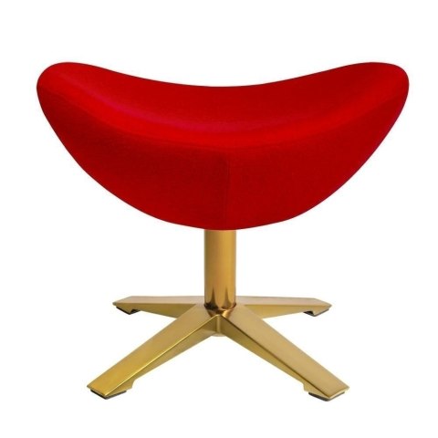King Home Podnóżek EGG SZEROKI GOLD czerwony.1 - wełna, podstawa złota King Home Podnóżek EGG SZEROKI GOLD czerwony.1 - wełna, podstawa złota