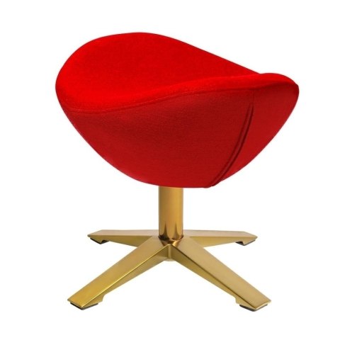 King Home Podnóżek EGG SZEROKI GOLD czerwony.1 - wełna, podstawa złota King Home Podnóżek EGG SZEROKI GOLD czerwony.1 - wełna, podstawa złota