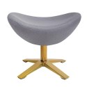 King Home Podnóżek EGG SZEROKI GOLD jasny szary.18 - wełna, podstawa złota King Home Podnóżek EGG SZEROKI GOLD jasny szary.18 - wełna, podstawa złota