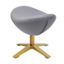 King Home Podnóżek EGG SZEROKI GOLD jasny szary.18 - wełna, podstawa złota King Home Podnóżek EGG SZEROKI GOLD jasny szary.18 - wełna, podstawa złota
