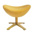 King Home Podnóżek EGG SZEROKI GOLD musztardowy.13 - wełna, podstawa złota King Home Podnóżek EGG SZEROKI GOLD musztardowy.13 - wełna, podstawa złota