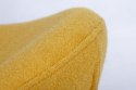 King Home Podnóżek EGG SZEROKI GOLD musztardowy.13 - wełna, podstawa złota King Home Podnóżek EGG SZEROKI GOLD musztardowy.13 - wełna, podstawa złota